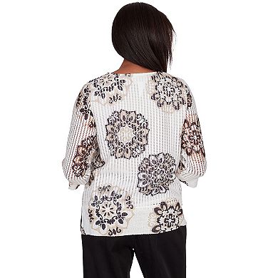 Petite Alfred Dunner Medallion Textured Top