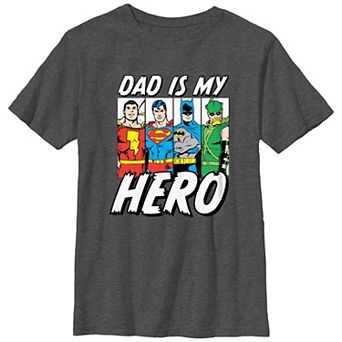 Boys 6-20 Justice League Dad Is My Hero Graphic Tee
