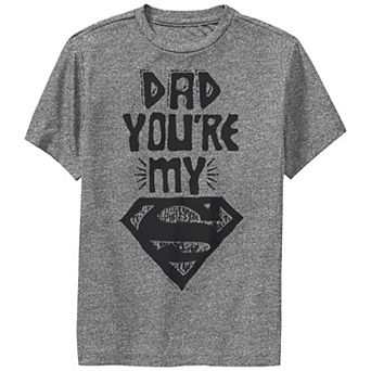 Boys Superman Dad You Are My Superman Performance Graphic Tee