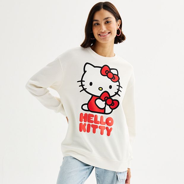 Juniors' Hello Kitty Fleece Graphic Sweatshirt