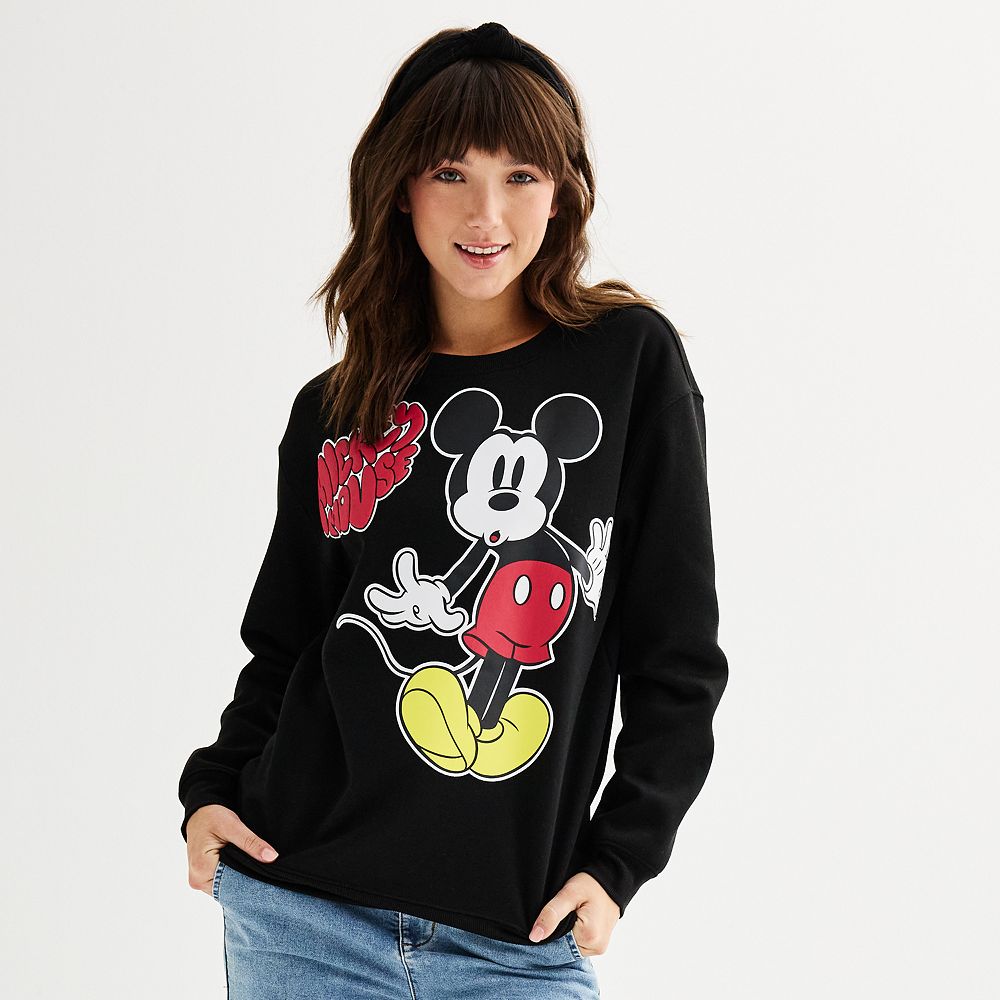 Disney's Mickey Mouse Juniors' Crewneck Graphic Pullover