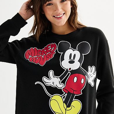 Disney's Mickey Mouse Juniors' Crewneck Graphic Pullover