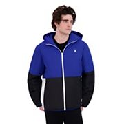 Helix Hooded Faux Leather Jacket Men