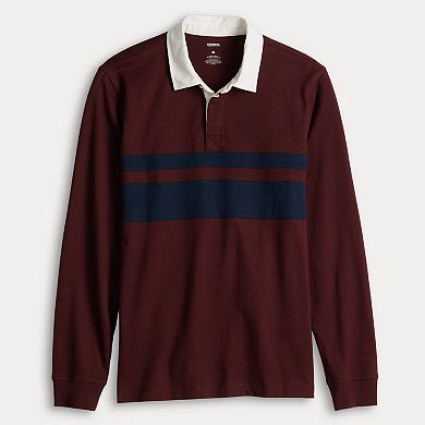 Men's Sonoma Goods For Life® Long Sleeve Rugby Polo