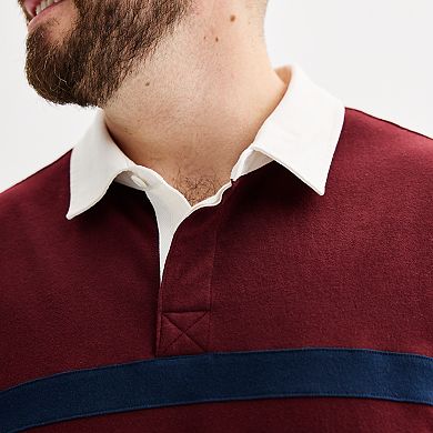 Big & Tall Sonoma Goods For Life® Long Sleeve Rugby Polo