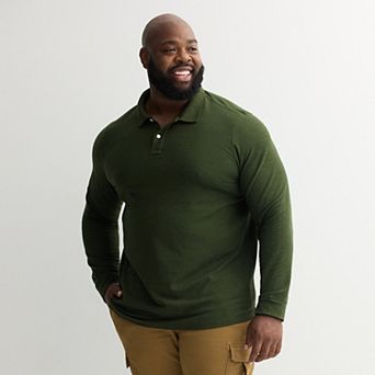 Big & Tall Sonoma Goods For Life® Long Sleeve Pique Polo