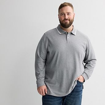 Big & Tall Sonoma Goods For Life® Long Sleeve Pique Polo