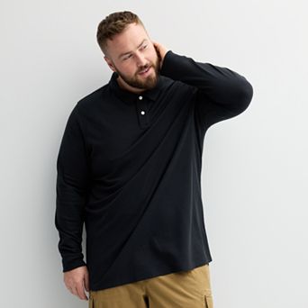 Big & Tall Sonoma Goods For Life® Long Sleeve Pique Polo