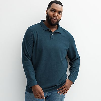 Big Tall Sonoma Goods For Life Long Sleeve Pique Polo