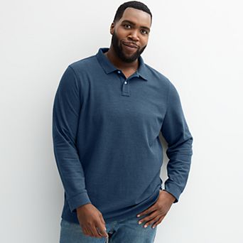 Big & Tall Sonoma Goods For Life® Long Sleeve Pique Polo