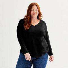 Kohls womens plus size tops best sale