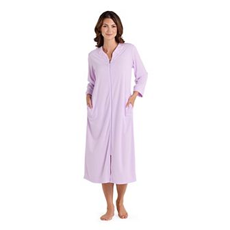 Women's Miss Elaine Essentials Terry Long Zip Robe