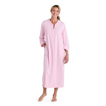Women's Miss Elaine Essentials Terry Long Zip Robe