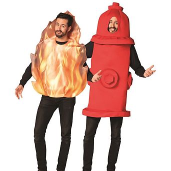 Fire & Hydrant Couples Halloween Costume, Adult One Size