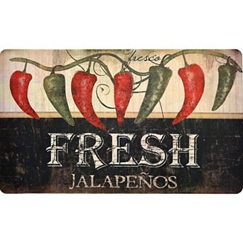 18" X 30" Jalapenos Cushioned Kitchen Floor Mat (2-pack)