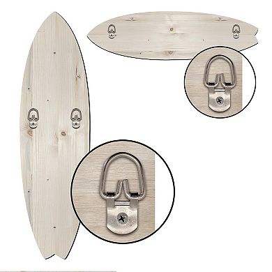 36" X 16" Surfboard Coastal Wall Art By G. Debrekht