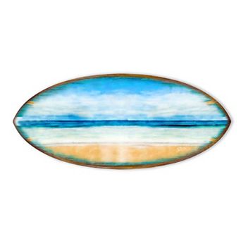 36" X 16" Surfboard Coastal Wall Art By G. Debrekht