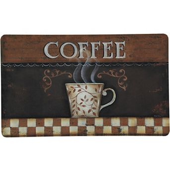 18" X 30" Vintage Coffee Cushioned Kitchen Floor Mat (2-pack)