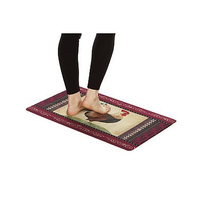 18" X 30" Vintage Rooster Cushioned Kitchen Floor Mat (2-pack)