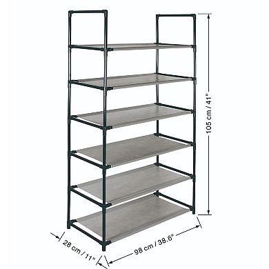 Modern 6-tier Space Saving Shoe Rack