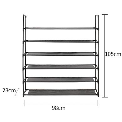 Modern 6-tier Space Saving Shoe Rack