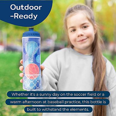 Boz 22 Oz Imprinted Insulated Sports Water Bottle With Mist Spray & Squeeze Features