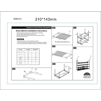 Modern 4 Tier Space Saving Shoe Rack