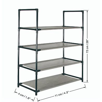 Modern 4 Tier Space Saving Shoe Rack