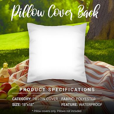 G128 18 X 18 In Summer Lemon Sweet Home Waterproof Throw Pillow Covers, Set Of 4