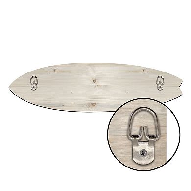 24" X 8" Surfboard Coastal Wall Art By G. Debrekht