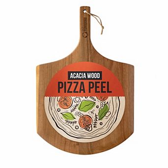 Chef Pomodoro 14-inch Acacia Pizza Peel, Wooden Pizza Peel 14 Inch