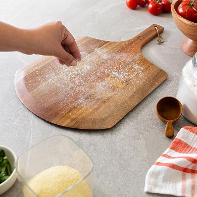 Chef Pomodoro 14-inch Acacia Pizza Peel, Wooden Pizza Peel 14 Inch