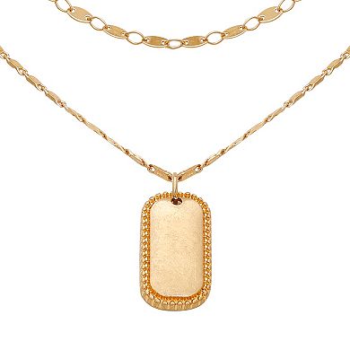 Berry Jewelry Two Tone Beaded & Chain Layered Necklace