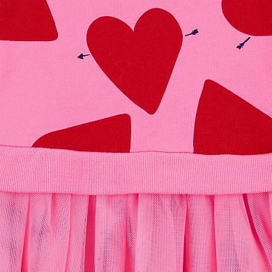 Toddler Girl Carter's Hearts All Over Long-Sleeve Dress