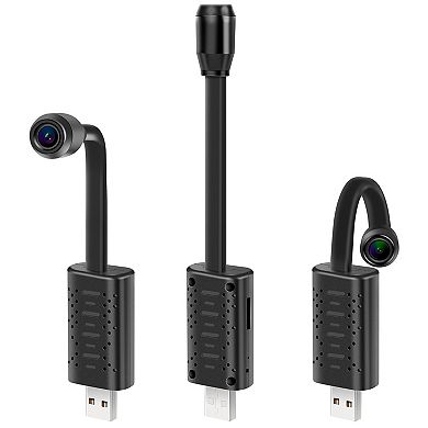 Black, 1080p Hd Mini Usb Ip Camera With Audio Record Surveillance