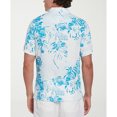Men's Cubavera Camp Geo Tropical Print Button-Down Shirt