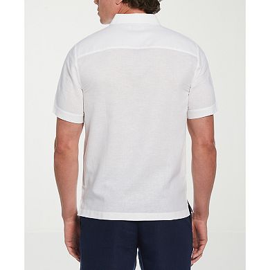Men's Cubavera Linen Flamingo Button-Down Shirt