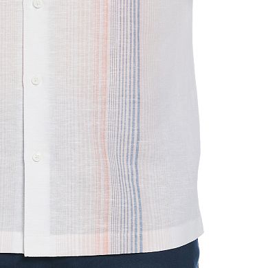 Men's Cubavera Linen Gradient Stripe Button-Down Shirt