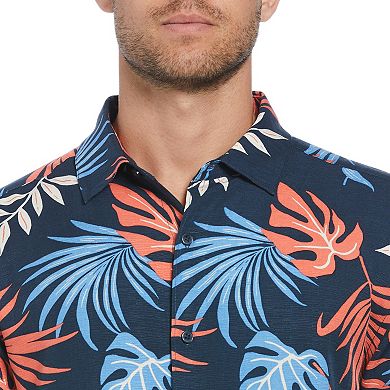 Men's Cubavera Leaf Print Button-Down Shirt