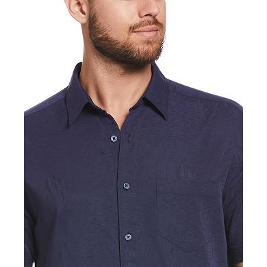 Men's Cubavera Floral Print Short Sleeve Button-Down Shirt