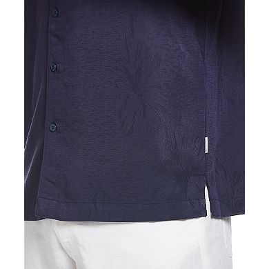 Men's Cubavera Floral Print Short Sleeve Button-Down Shirt