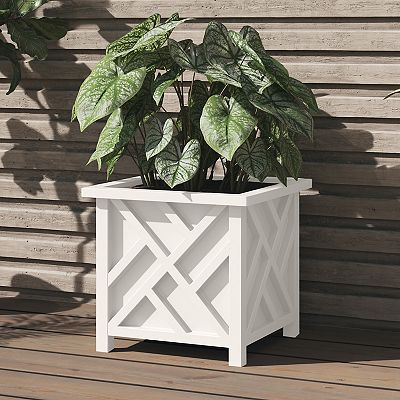 Pure Garden 15.5-in. Lattice Planter Box