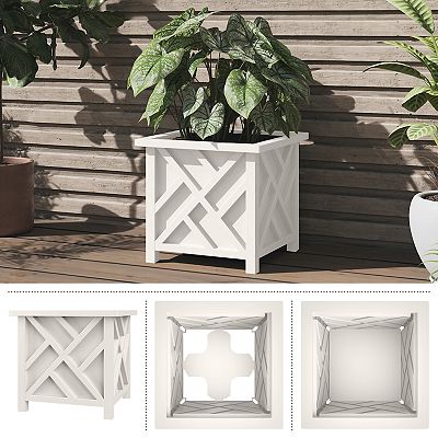 Pure Garden 15.5-in. Lattice Planter Box
