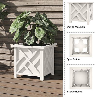 Pure Garden 15.5-in. Lattice Planter Box