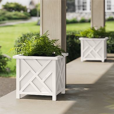 Pure Garden 15.5-in. Lattice Planter Box
