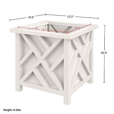 Pure Garden 15.5-in. Lattice Planter Box