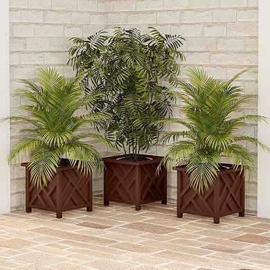 Pure Garden 14.75-in. Lattice Planter Box