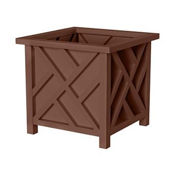 Pure Garden 14.75 in Lattice Planter Box