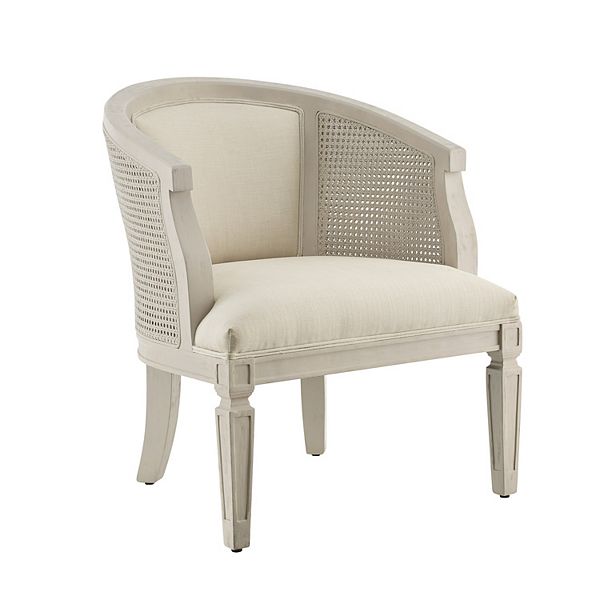 Linon Buckingham Cane Chair - Linen