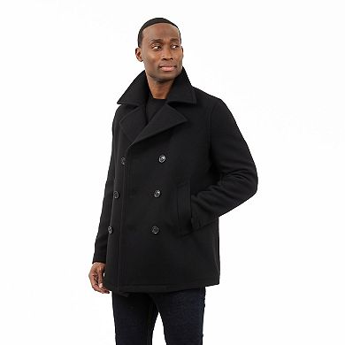 Men's London Fog Classic Wool Blend Peacoat